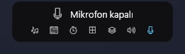 XNineIsland mikrofon kapalı durum bildirimi